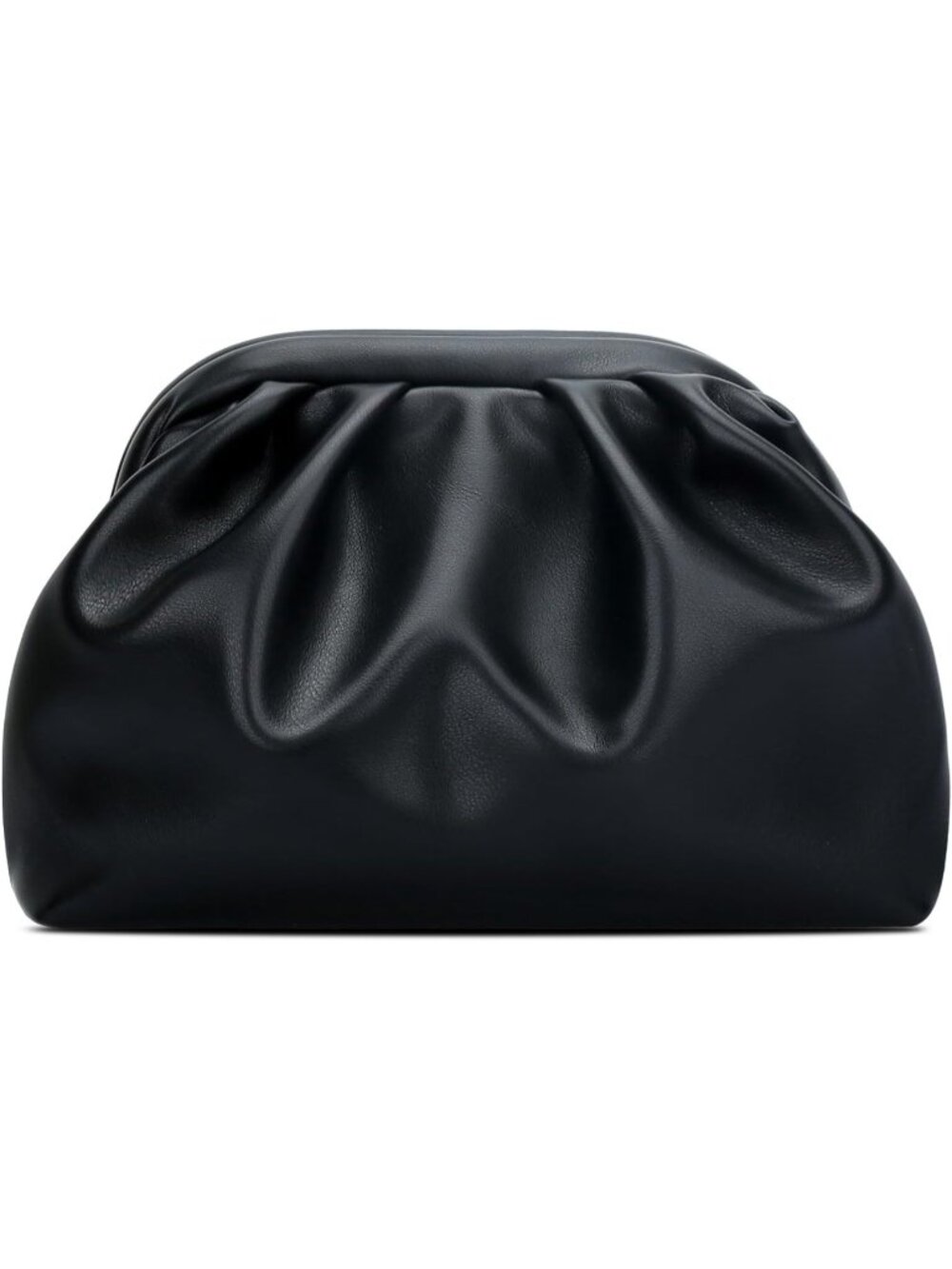 👜 Women's Black PU Leather Evening Clutch Purse with Removable Chain Strap